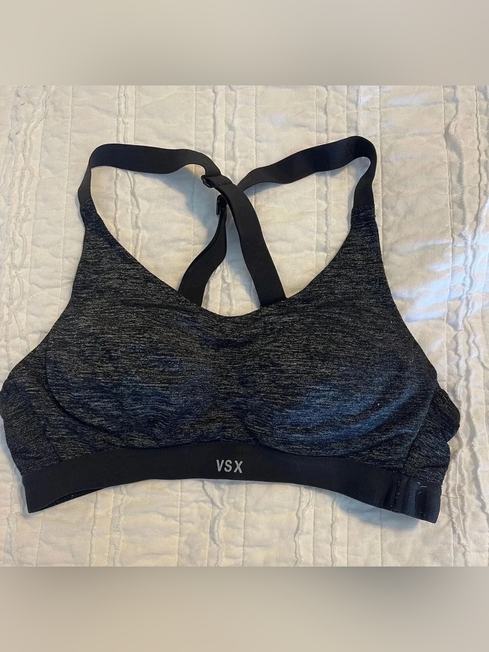 VSX Black Heather Racerback Sports Bra